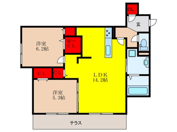 Dｒｅｓｉｄｅｎｃｅ茨木蔵垣内の物件間取画像